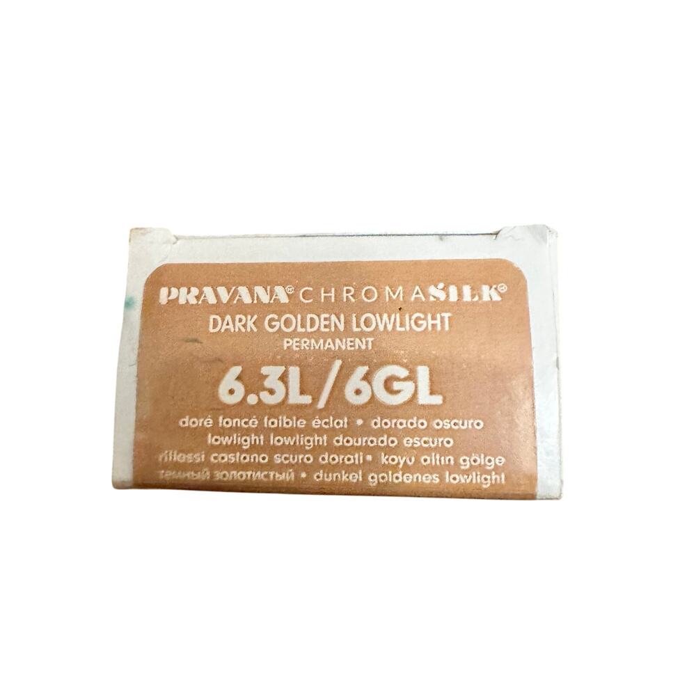 PRAVANA ChromaSilk Permanent Hair Color 6.3L/6GL Dark Golden Lowlight 3oz NWT